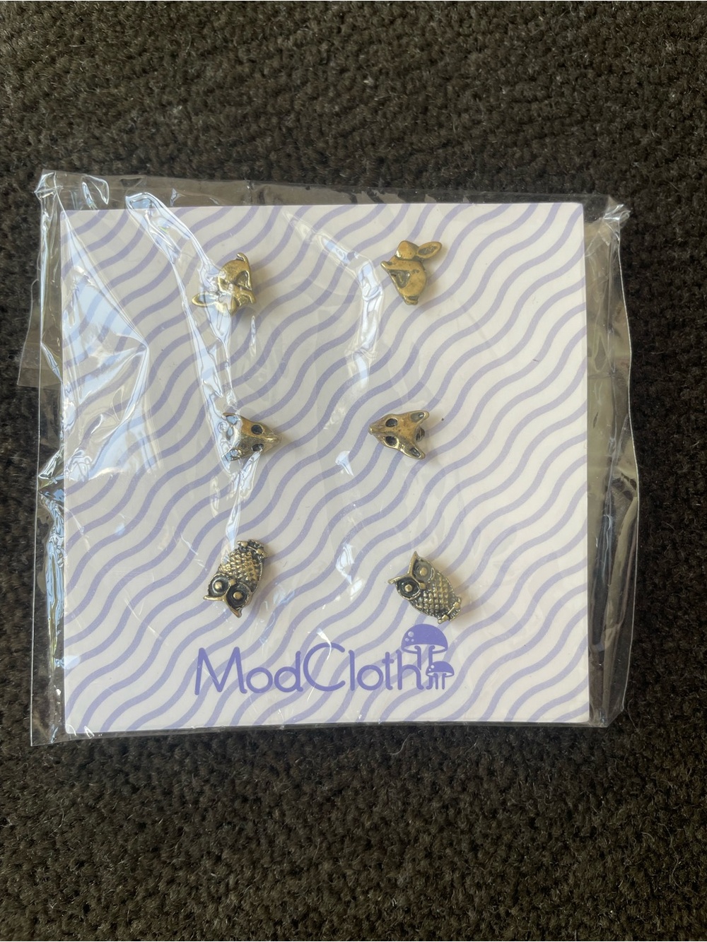 ModCloth Small Round Stud Earring Set - Gold